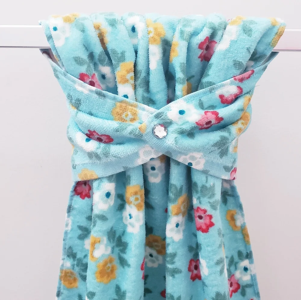 ❤️New!❤️#0994-D ■Pioneer Woman Hang'N'Snap HAND Towel *Select your snap🤍